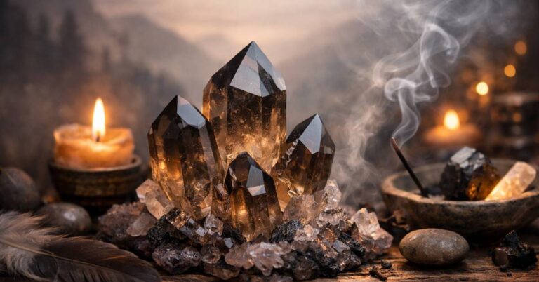 Cuart fumuriu, cristal pentru protectie