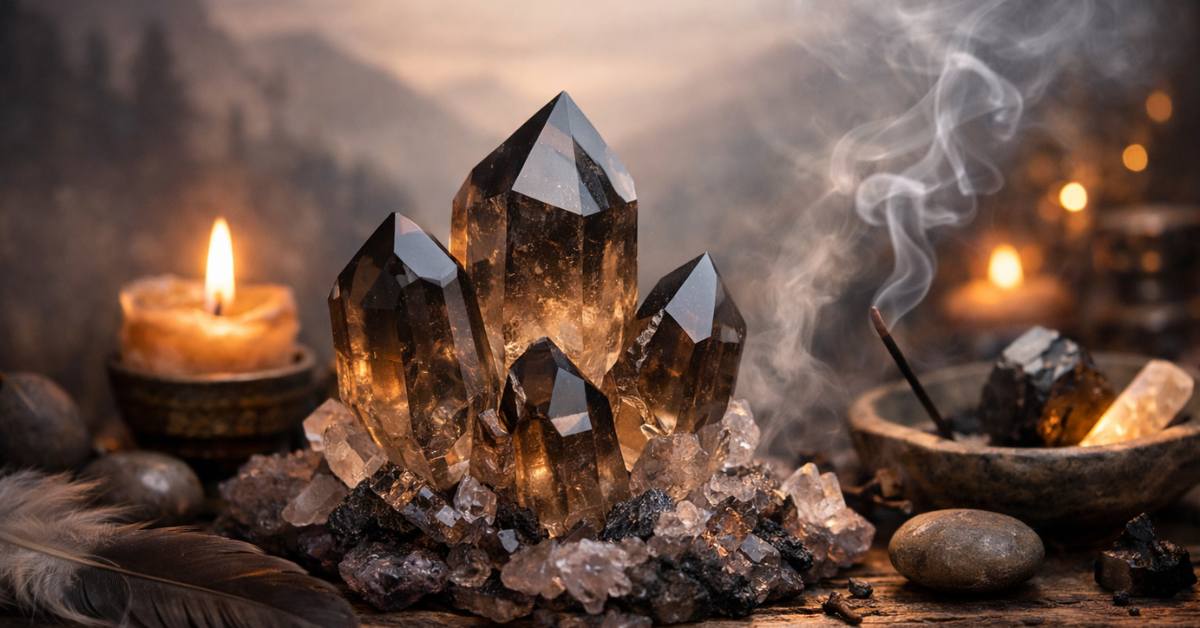 Cuart fumuriu, cristal pentru protectie