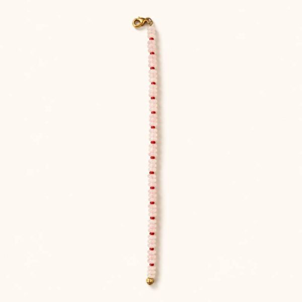 Inima blanda | Bratara handmade cu cuart roz pentru iubire de sine